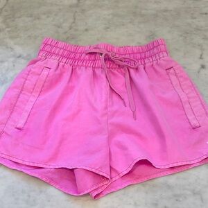 Billabong Pink Elastic Waist Drawstring Shorts Size Small